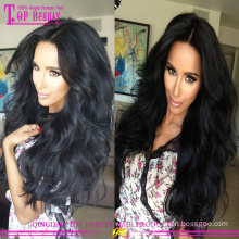 Middle part body wave wet and wavy indian remy full lace wig with bang 100 % unprocessed wet and wavy full lace wigs